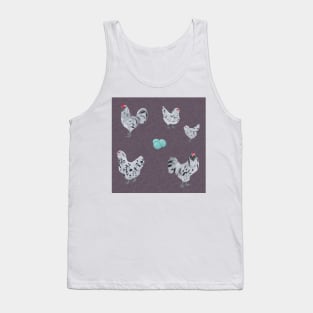 Splash Ameraucana Pattern Plum Tank Top